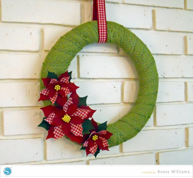 Fabric Poinsettia Wreath – Annie Williams