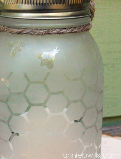 Etched Mason Jar Lantern Annie Williams